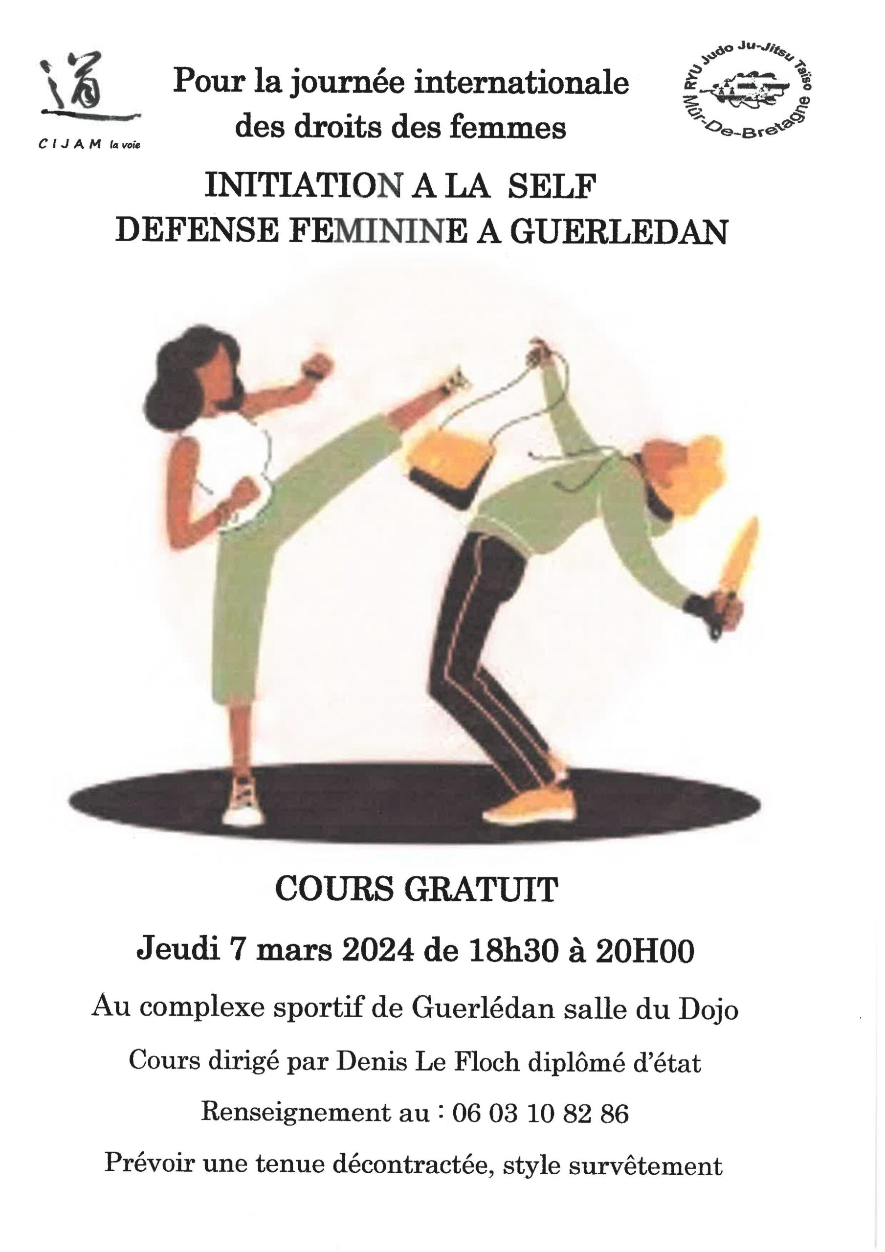 Initiation à la self défense féminine à Guerlédan