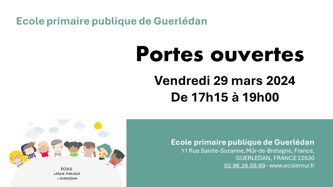 Portes ouvertes - Ecole primaire publique de Guerlédan