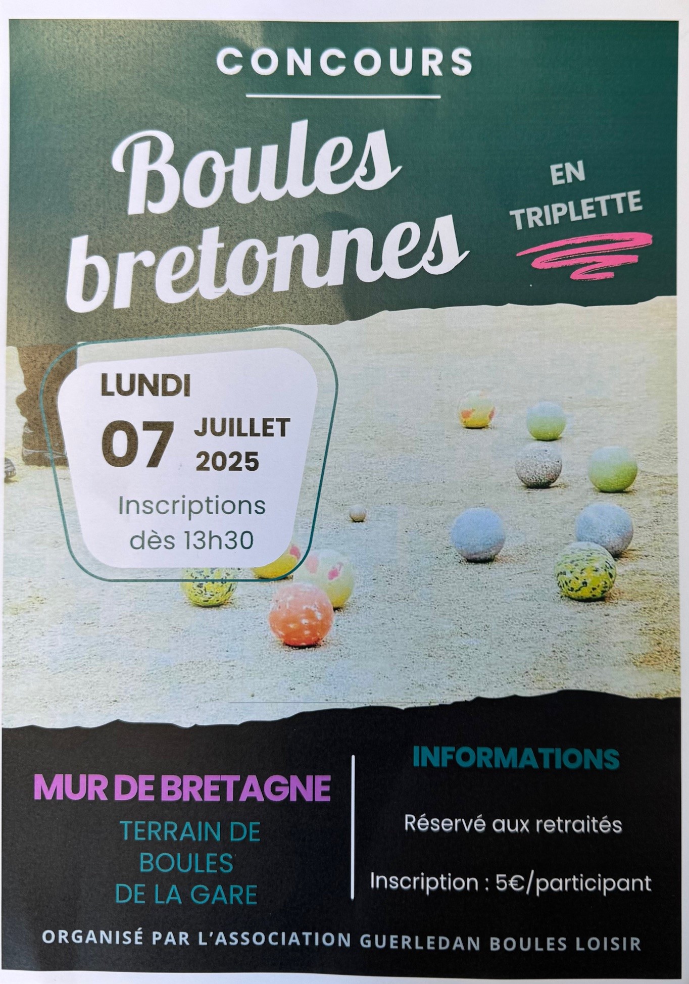 Concours de boules bretonnes en triplette