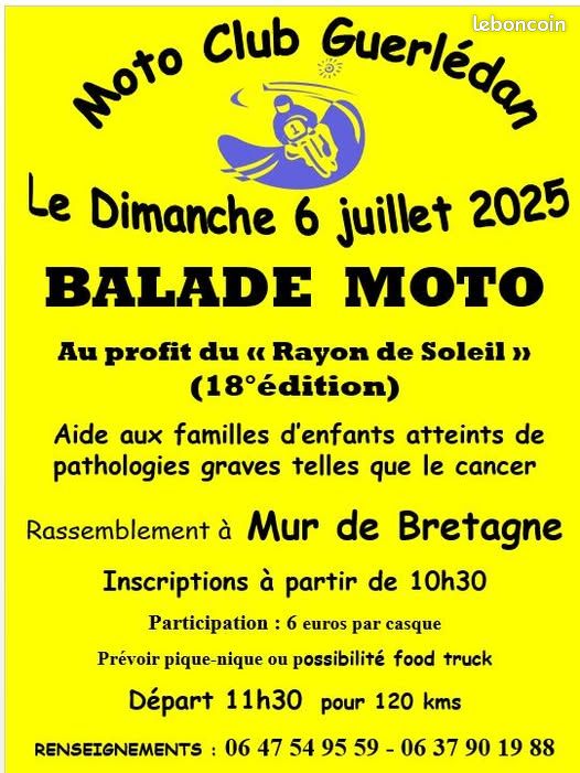 Balade moto au profit de "Rayon de Soleil"