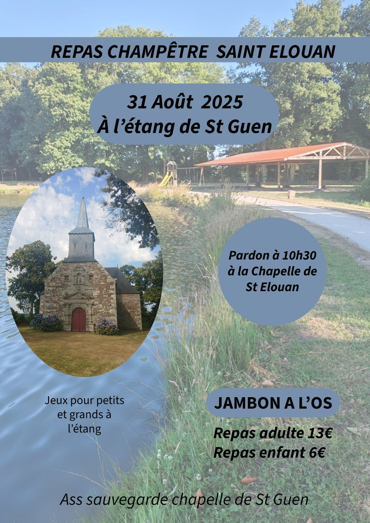 Repas champêtre et Pardon de Saint-Elouan (Saint-Guen)