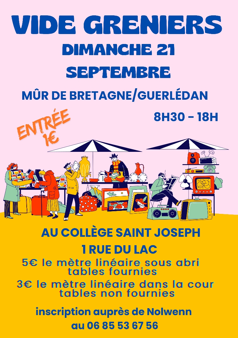 Vide grenier - APEL Saint-Joseph Mûr-de-Bretagne