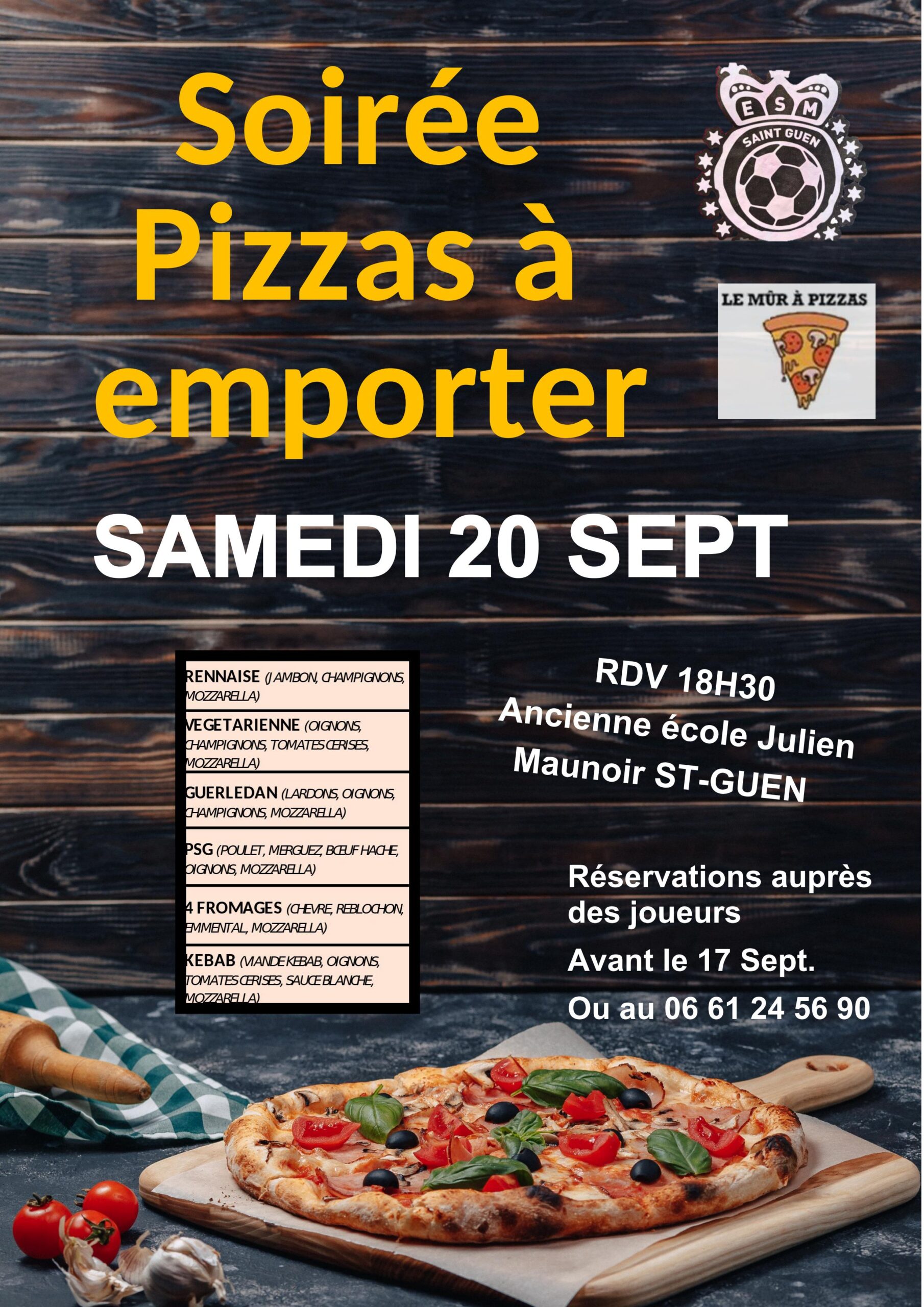 Soirée pizzas à emporter