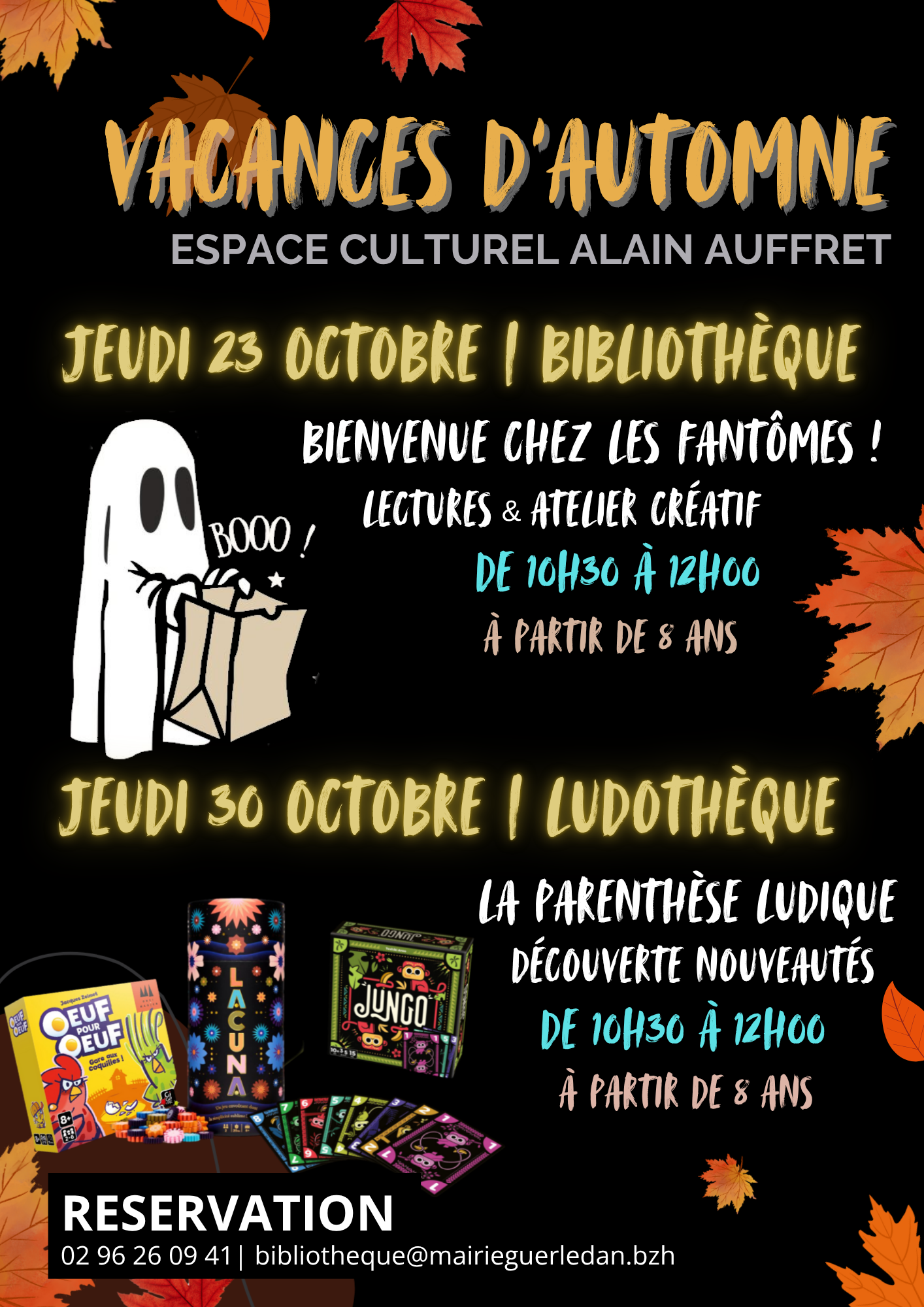 Vacances d'automne - Animation Espace Culturel Alain AUFFRET