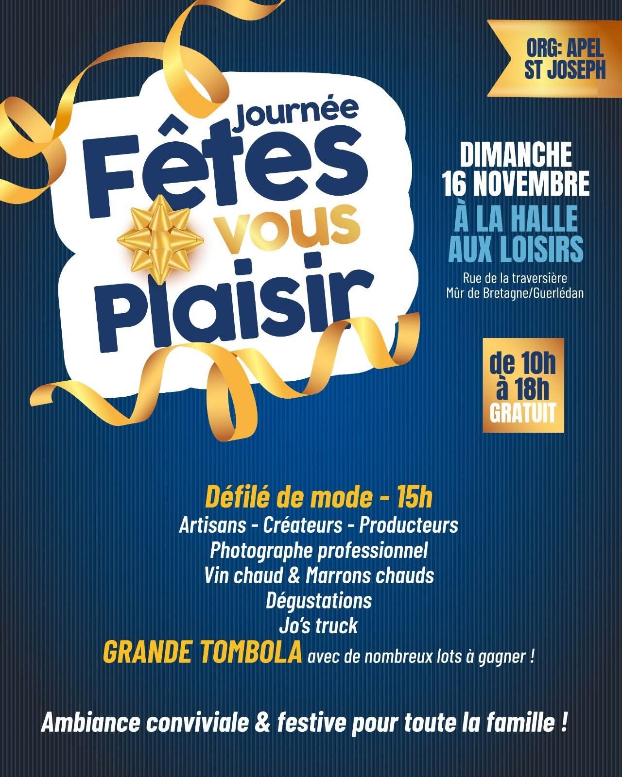 JOURNEE "FÊTES VOUS PLAISIR" - APEL ST JOSEPH GUERLEDAN