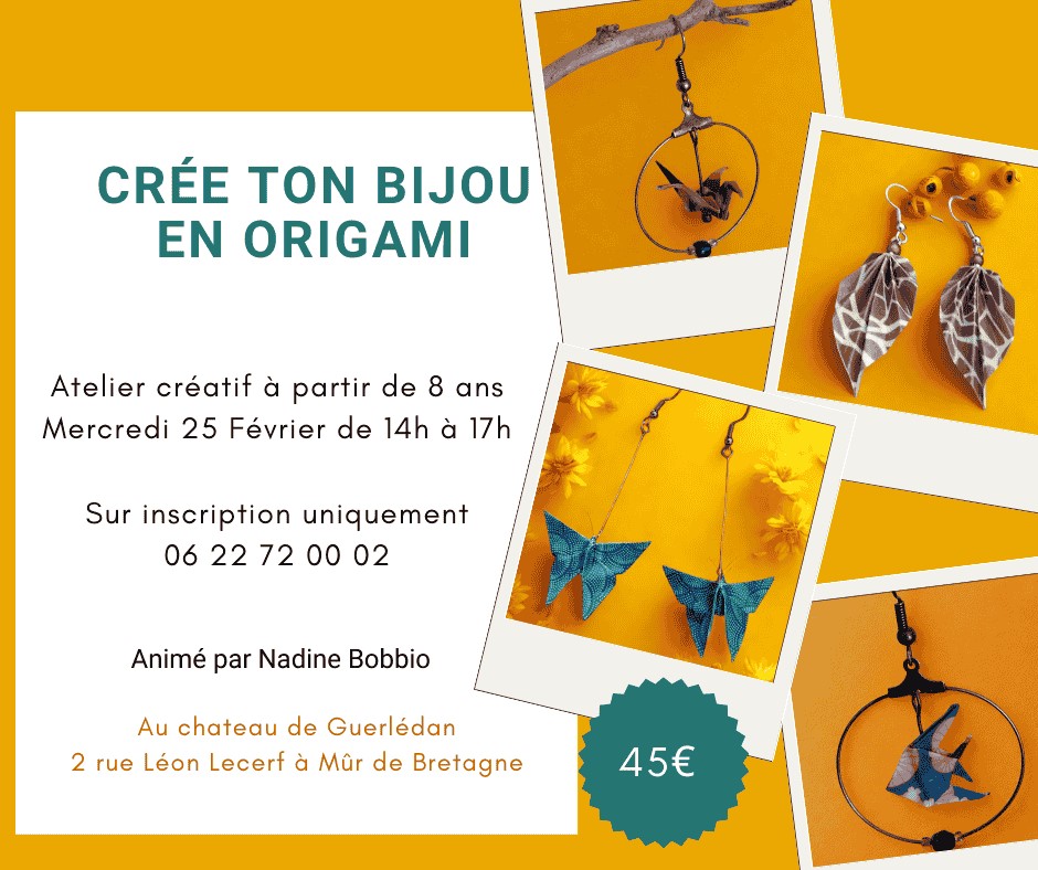 Crée ton bijou en origami ! Ateliers au château