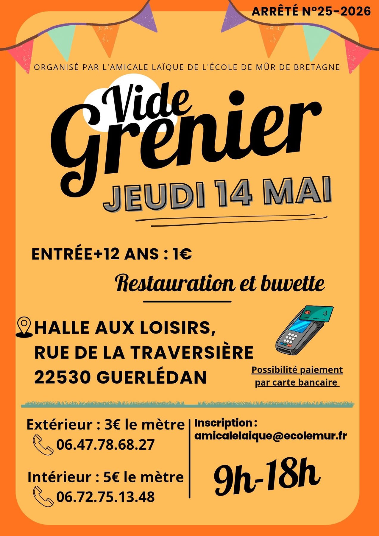 Vide grenier - Amicale laïque Guerledan