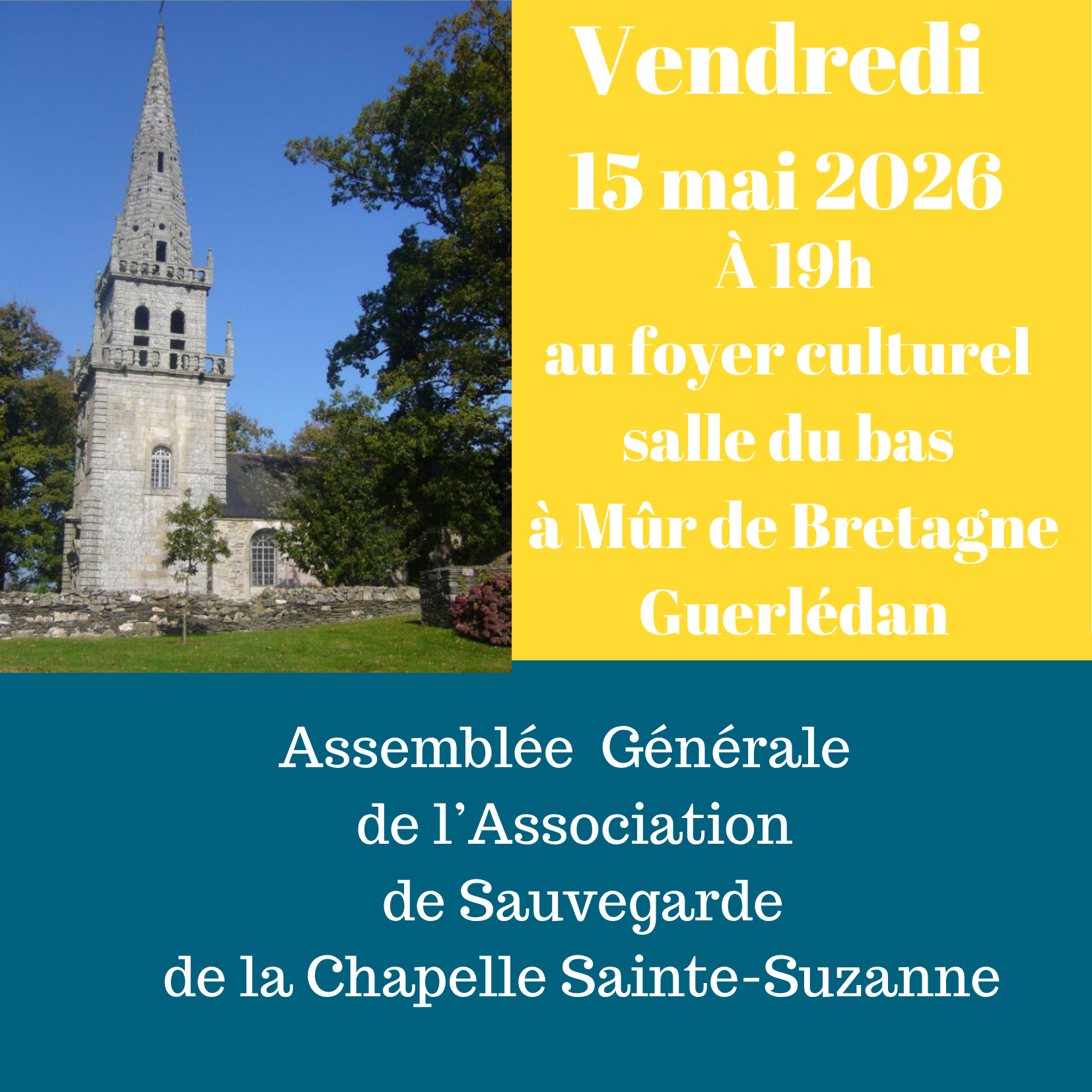 Assemblée générale - Association de sauvegarde de la Chapelle Ste-Suzanne