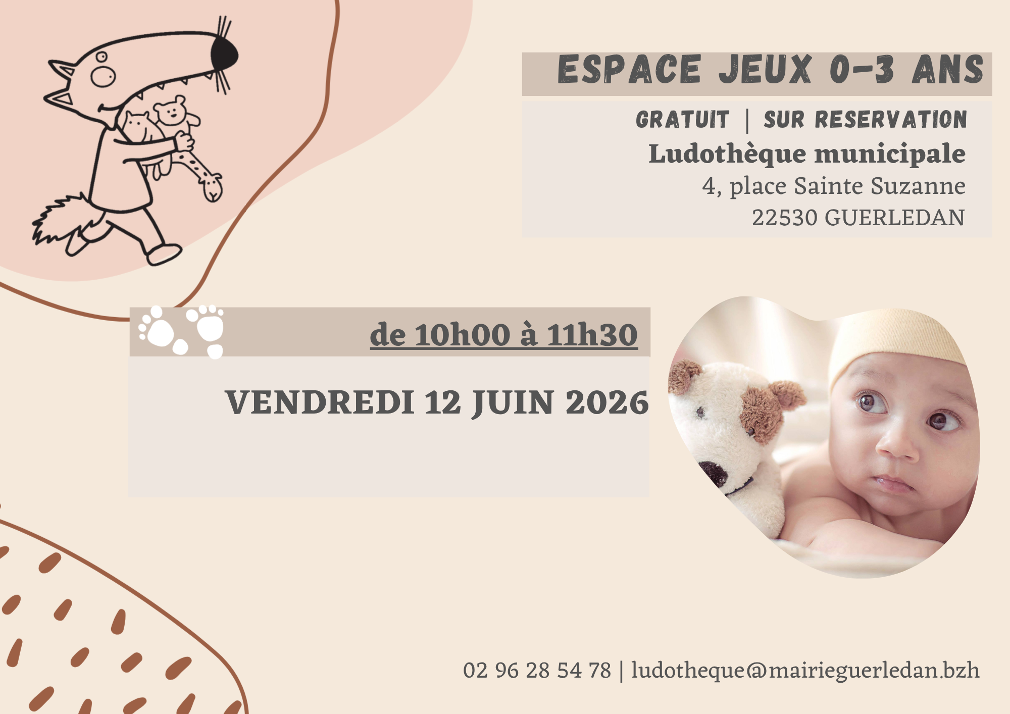Espace jeux 0-3 ans - Ludothèque de Guerlédan