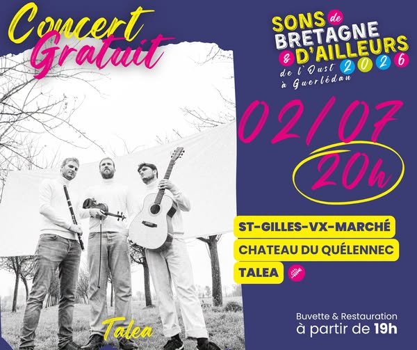 Concert Sons de Bretagne à Saint-Gilles-Vieux-Marché !