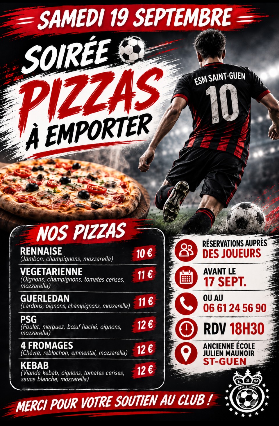 Soirée pizzas à emporter